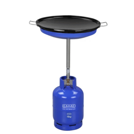 Cadac Skottel Braai 8309S with enamel-coated dish and tripod base