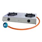 2-Plate Stainless Steel Stove 193E with Hose and Regulator