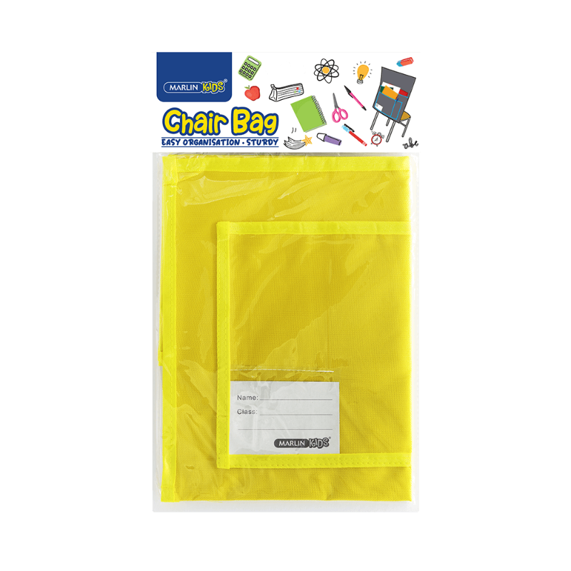 Marlin Kids Chairbag – Yellow classroom storage accessory