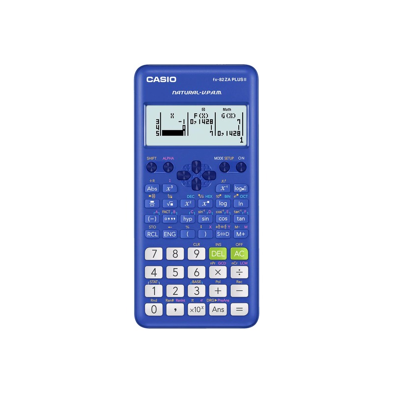 Casio FX-82ZA Plus II Scientific Calculator – Blue Edition