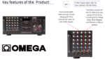 Omega AV-971KA Amplifier & High Power Speaker Bundle with Stands – 80W RMS, 2CH Stereo, 3D Surround, 5 Mic Inputs - Image 3