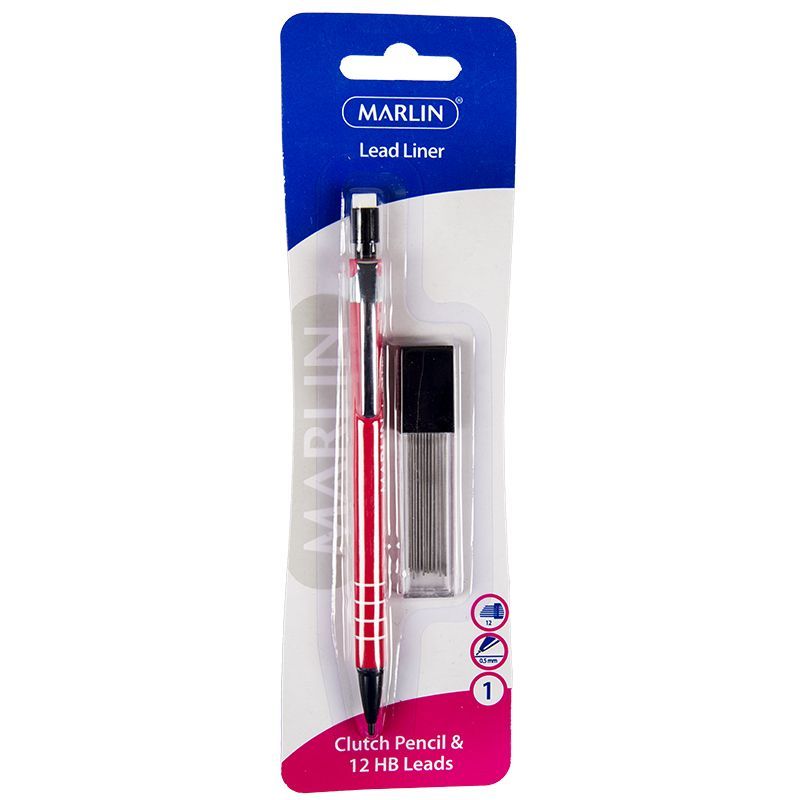Marlin Clicker Clutch Pencil and Lead Set in Red Retail Packaging