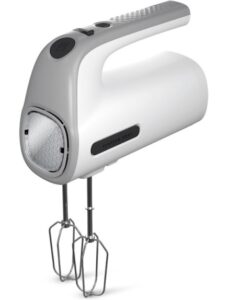 Taurus 5-speed grey hand mixer with kneading and mixing attachments