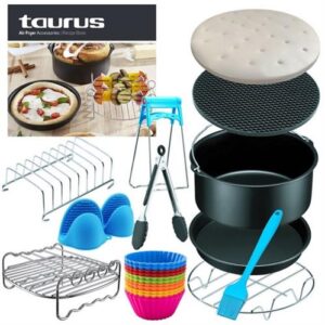 Taurus 20pc Air Fryer Accessory Set with silicone and stainless steel tools