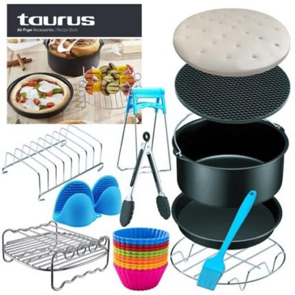 Taurus 20pc Air Fryer Accessory Set with silicone and stainless steel tools