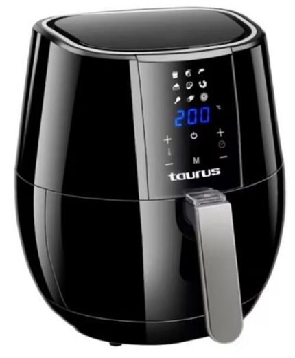 Taurus 4.8L Digital Airfryer Plus in black with LED timer and presets