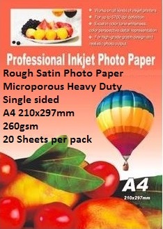 EBox Rough Satin Photo Paper – 8.5" x 11", 260gsm