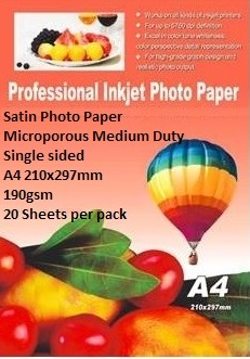 E-Box Satin Photo Paper – Microporous Coated, Medium Duty