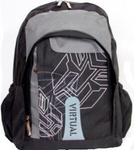 Macaroni Scolaro Student Backpack – Blue and Grey