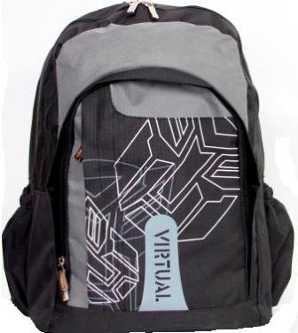 Macaroni Scolaro Student Backpack – Blue and Grey