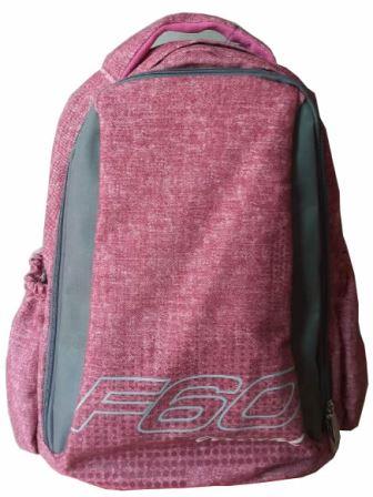 Macaroni Laureate Student Backpack – Waterproof Two-Tone Pink & Grey