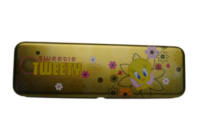 Tweety DL Tin Pencil Case – Cartoon Stationery Box