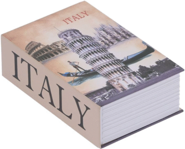 HomeSafe Paperback Metal Book Safe – Italy Edition