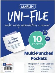 Marlin A4 File Pockets Sleeves – 10 Pack