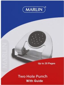 Marlin Punch With Guide – durable paper punch with alignment guide