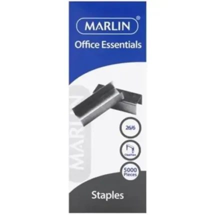 Marlin Staples 26/6 – Box of 5000, Galvanized Wire