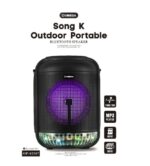 Omega 8" Portable Bluetooth Karaoke Speaker -80W Battery-Powered for Loadshedding & Parties (OP-82507) - Image 4