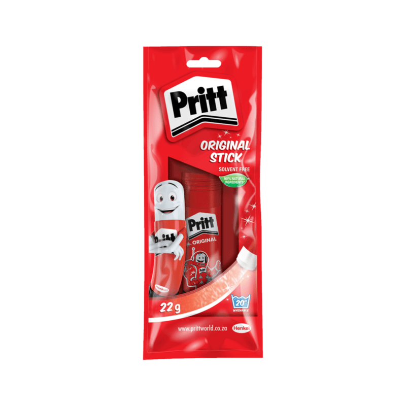 Pritt Glue Stick 22g – Non-toxic adhesive for school, office, and crafts