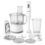 Taurus 1.8L Hand Blender Food Processor with Accessories – White