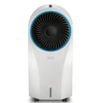DeLonghi EV250 portable evaporative air cooler with 5L tank and castor wheels