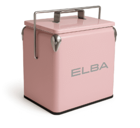 ELBA Metal Cooler Box with Handle and Lid – Pink