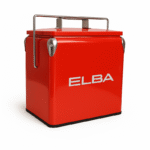 ELBA Metal Cooler Box with Handle and Lid – Pink