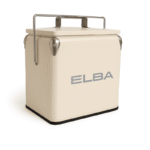 ELBA Metal Cooler Box with Handle and Lid – cream