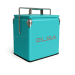 ELBA Metal Cooler Box with Handle and Lid – Turquoise