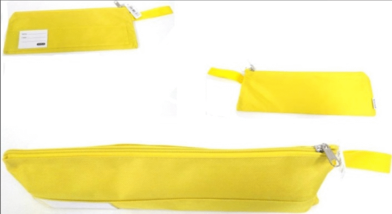 Marlin 1 Pocket Pencil Bag – Yellow - Image 2