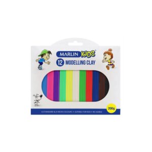 Marlin Kids Modelling Clay 200g – 12 Colours