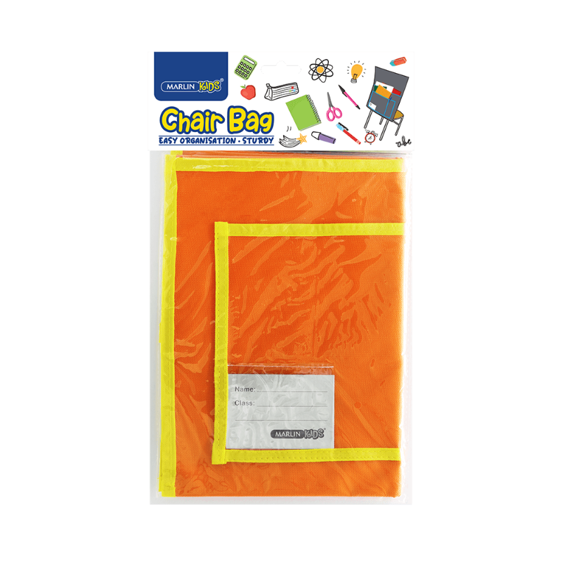 Marlin Kids Chairbag in orange for school storage