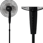 Defy 16” Pedestal Fan in Black