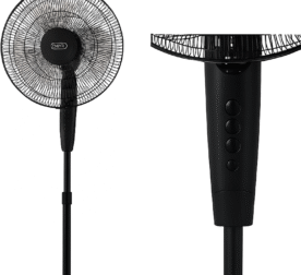 Defy 16” Pedestal Fan in Black