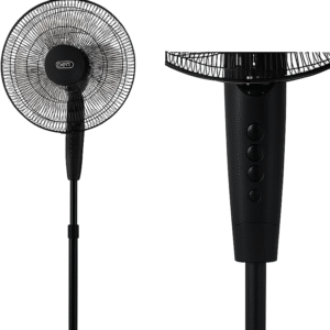 Defy 16” Pedestal Fan in Black
