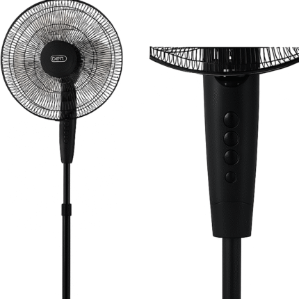 Defy 16” Pedestal Fan in Black