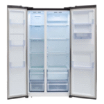 Defy 496L Side-by-Side Glass Fridge/Freezer - BLACK - Image 2
