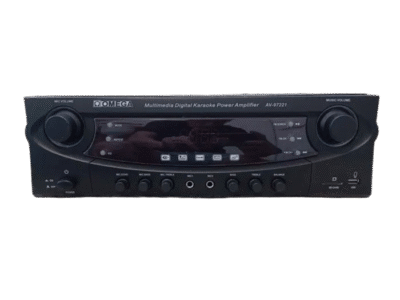 Omega AV-97221 Amplifier front panel with USB and SD inputs
