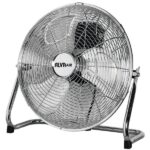 Alva 40cm High Velocity Floor Fan ACS203 in chrome silver