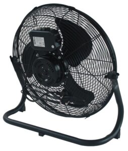 Alva Air 40cm High Velocity Floor Fan ACS203B in matte black finish