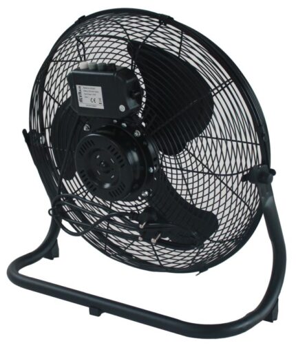 Alva Air 40cm High Velocity Floor Fan ACS203B in matte black finish