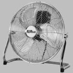 Alva Air 50cm High Velocity Floor Fan ACS210 in chrome finish