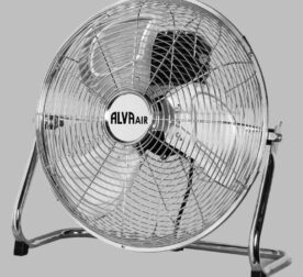 Alva Air 50cm High Velocity Floor Fan ACS210 in chrome finish