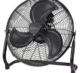 Alva Air 50cm High Velocity Floor Fan ACS210B in matte black finish