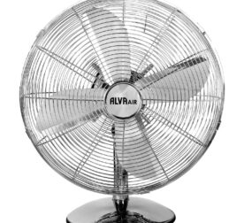 Alva Air 30cm Metal Desk Fan ACS211 in chrome finish
