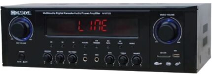 Omega AV-97223 Amplifier front panel with Bluetooth and USB inputs