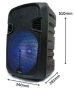 Omega X-AE12 12” Bluetooth Karaoke Speaker with Rechargeable Battery & LED Lights - Image 2