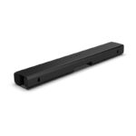 Hisense HS-1000 Soundbar front view with remote and wall-mount brackets