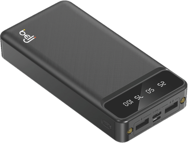 Belj 30000mAh Powerbank – LED Torch, LCD Display, Dual USB Output