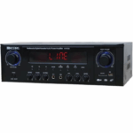 Omega AV-97223 Amplifier front panel with Bluetooth and USB inputs