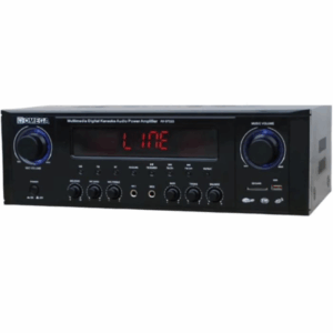 Omega AV-97223 Amplifier front panel with Bluetooth and USB inputs